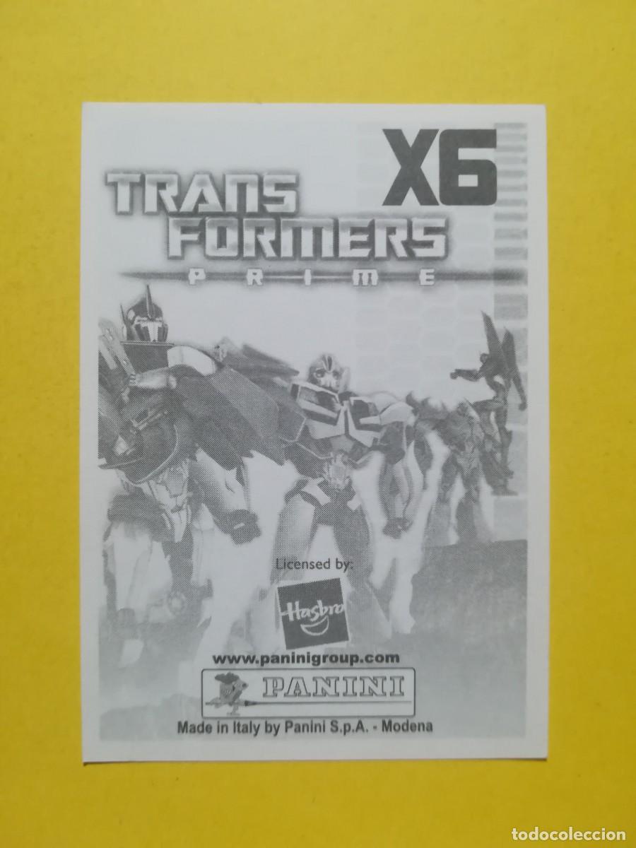 Coleccionismo cromos antiguos: Cromo Transformers Prime X6. Sin pegar. - Foto 2