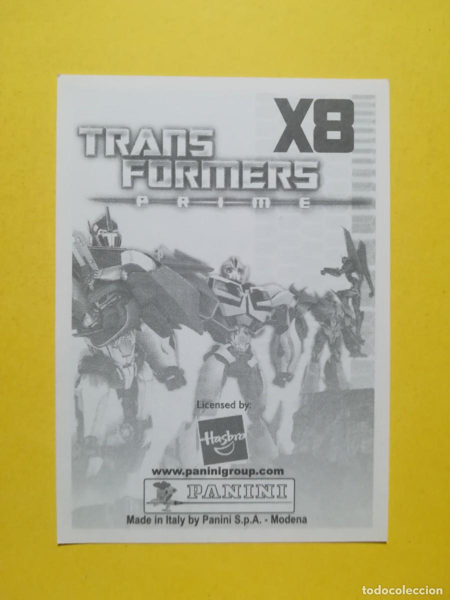 Coleccionismo cromos antiguos: Cromo Transformers Prime X8. Sin pegar. - Foto 2