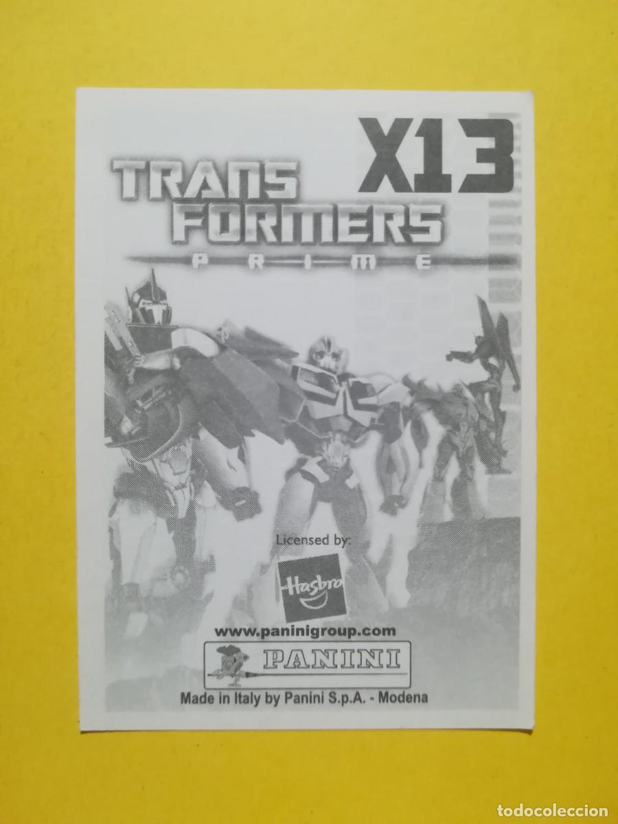 Coleccionismo cromos antiguos: Cromo Transformers Prime X13. Sin pegar. - Foto 2