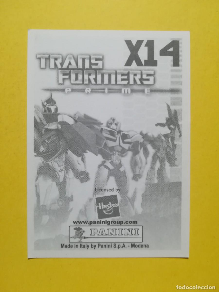Coleccionismo cromos antiguos: Cromo Transformers Prime X14. Sin pegar. - Foto 2