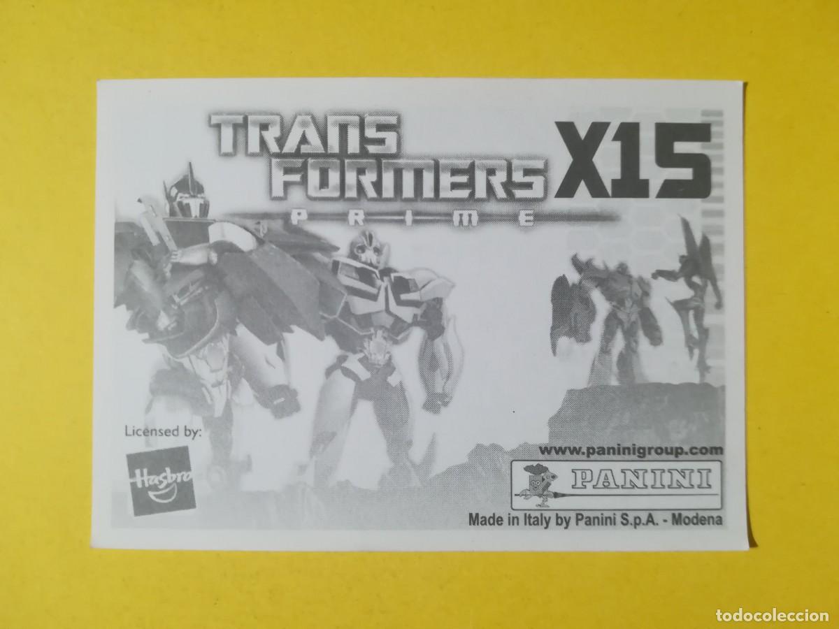 Coleccionismo cromos antiguos: Cromo Transformers Prime X15. Sin pegar. - Foto 2