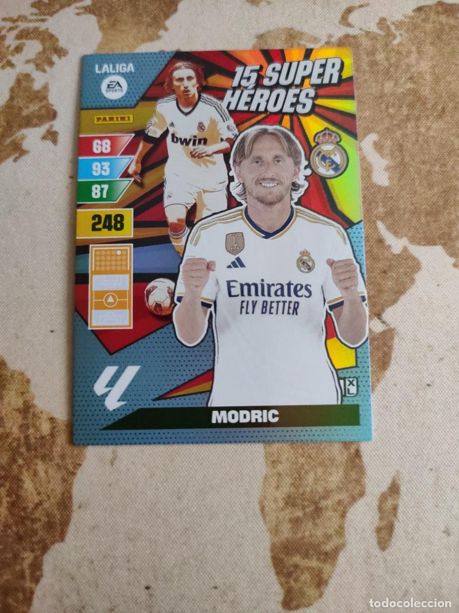 Coleccionismo Cromos antiguos: Adrenalyn XL 15 S&uacute;per H&eacute;roes MODRIC 2023-24
