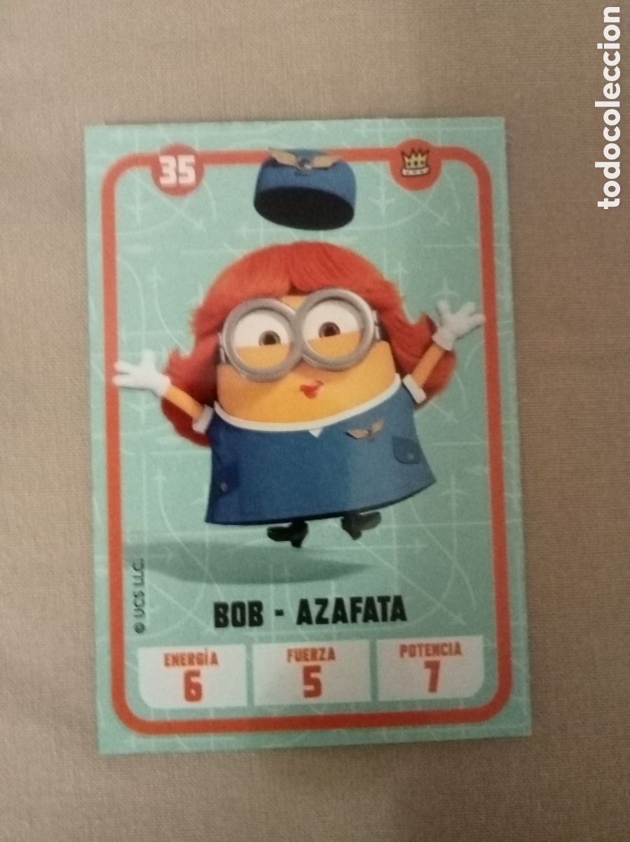 Collectable Antique Stickers: Carta Los Minions n&ordm;35 Bob Azafata