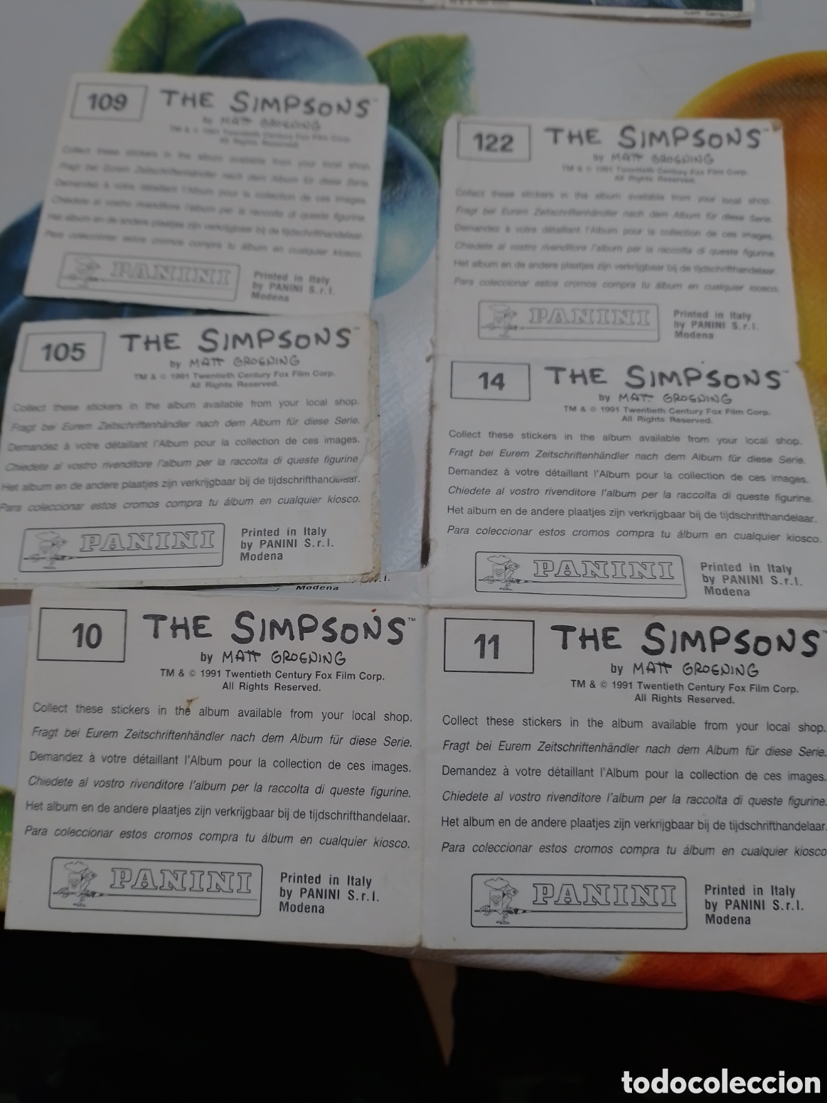 Coleccionismo cromos antiguos: cromos the simpsons 1991 panini - Foto 2