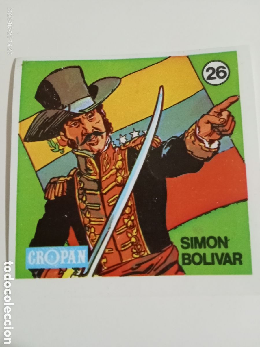 Coleccionismo Cromos antiguos: CROMO CROPAN LOS GRANDES GUERREROS TE HABLAN N-26 SIM&Oacute;N BOL&Iacute;VAR