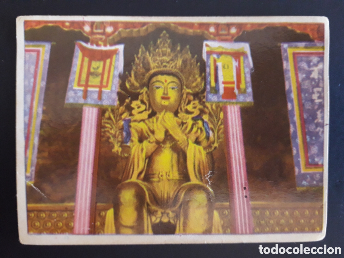 Coleccionismo Cromos antiguos: BUDA DORADO, TIBET MARAVILLAS DEL MUNDO N&deg; 164 ALBUM 2 BRUGUERA 1956 SIN PEGAR, PEDIDO M&Iacute;NIMO 3&euro;