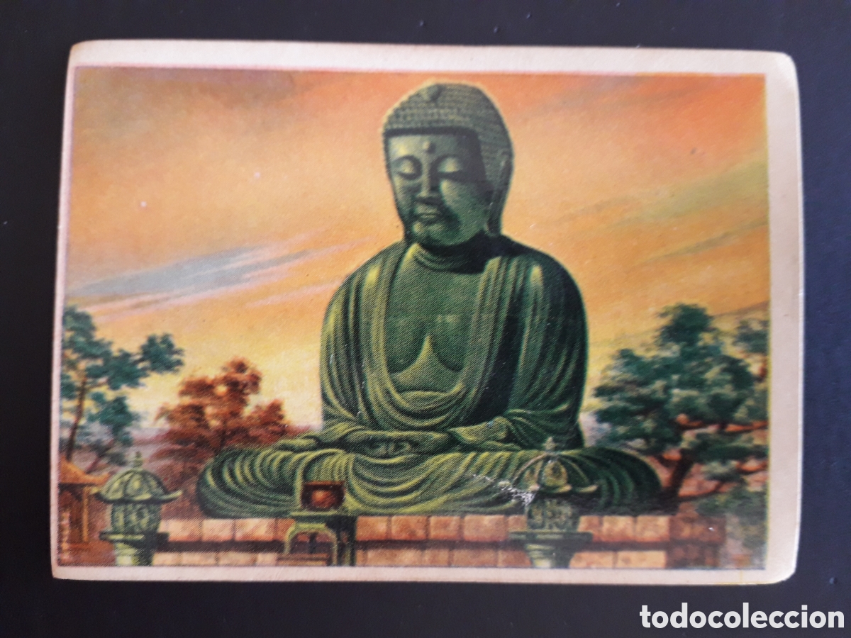 Coleccionismo cromos antiguos: ESTATUA DE BUDA, JAP&Oacute;N MARAVILLAS DEL MUNDO N&deg; 235 ALBUM 2 BRUGUERA 1956 SIN PEGAR, PEDIDO M&Iacute;NIMO 3&euro;