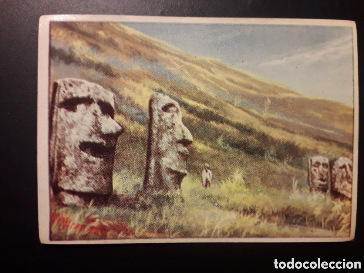 Sammeln alte Sammelbilder: ISLA DE PASCUA, MOAIS, CHILE MARAVILLAS DEL MUNDO N&deg; 201 ALBUM 2 BRUGUERA 1956 PEDIDO M&Iacute;NIMO 3&euro;