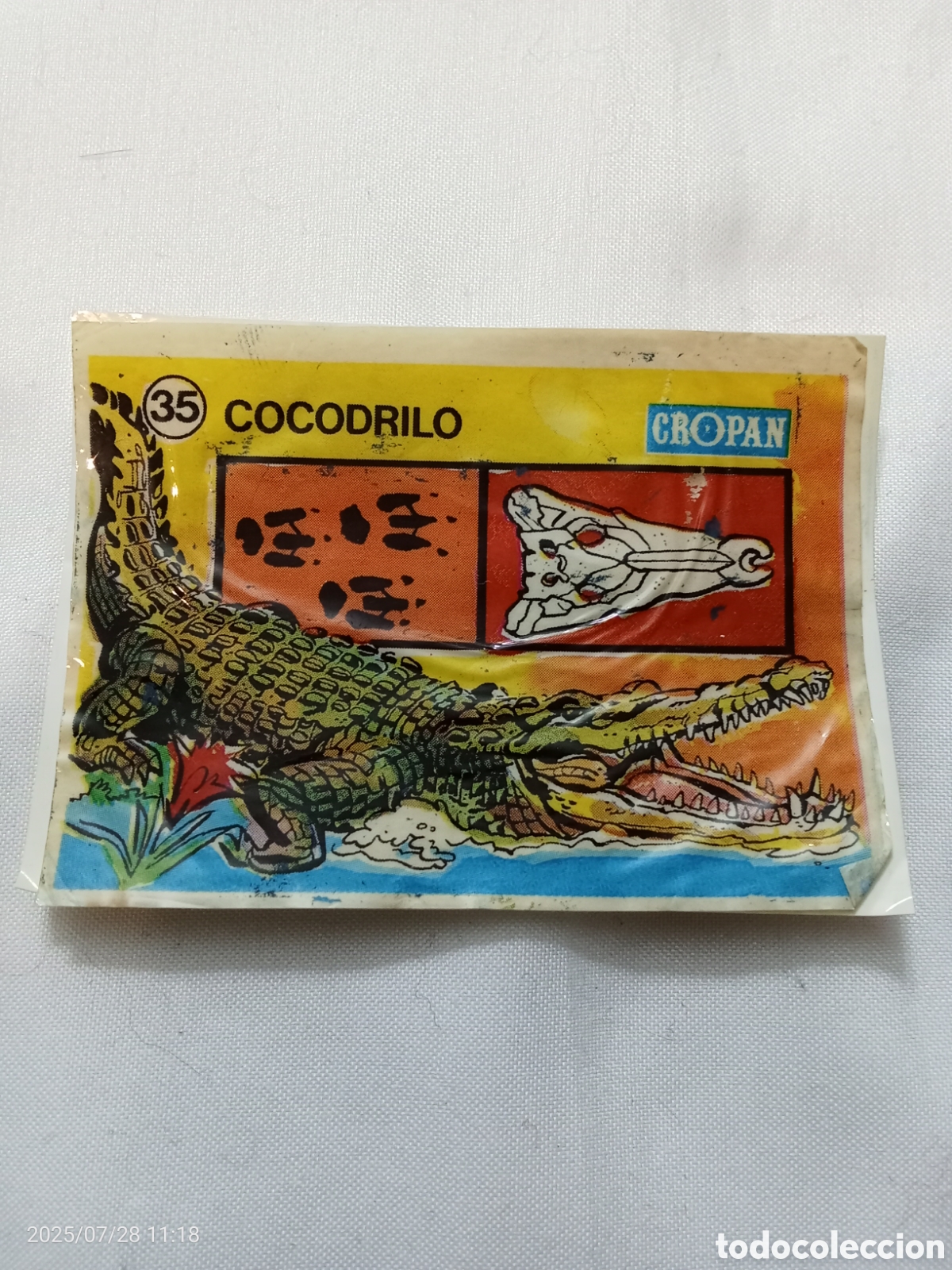 Coleccionismo Cromos antiguos: CROMO CROPAN SANDOKAN Y LAS HUELLAS DE LOS ANIMALES N-35 COCODRILO