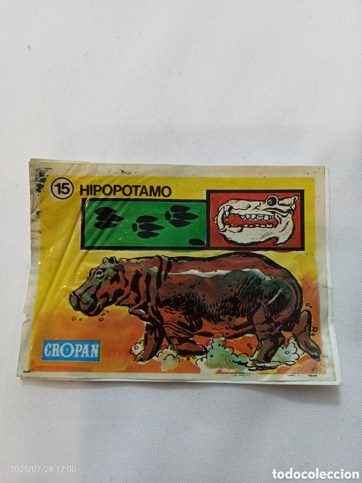 Coleccionismo Cromos antiguos: CROMO CROPAN SANDOKAN Y LAS HUELLAS DE LOS ANIMALES N-15 HIPOP&Oacute;TAMO