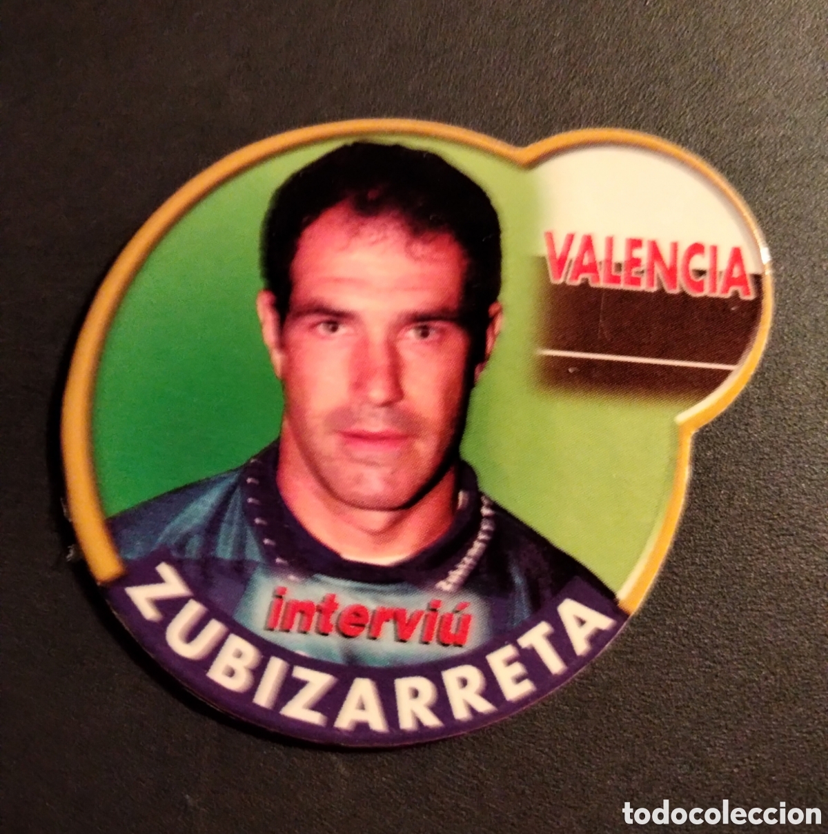 Coleccionismo cromos antiguos: ZUBIZARRETA VALENCIA CF IM&Aacute;N NEVERA ESTRELLAS DE LA LIGA 96-97 INTERVI&Uacute;.