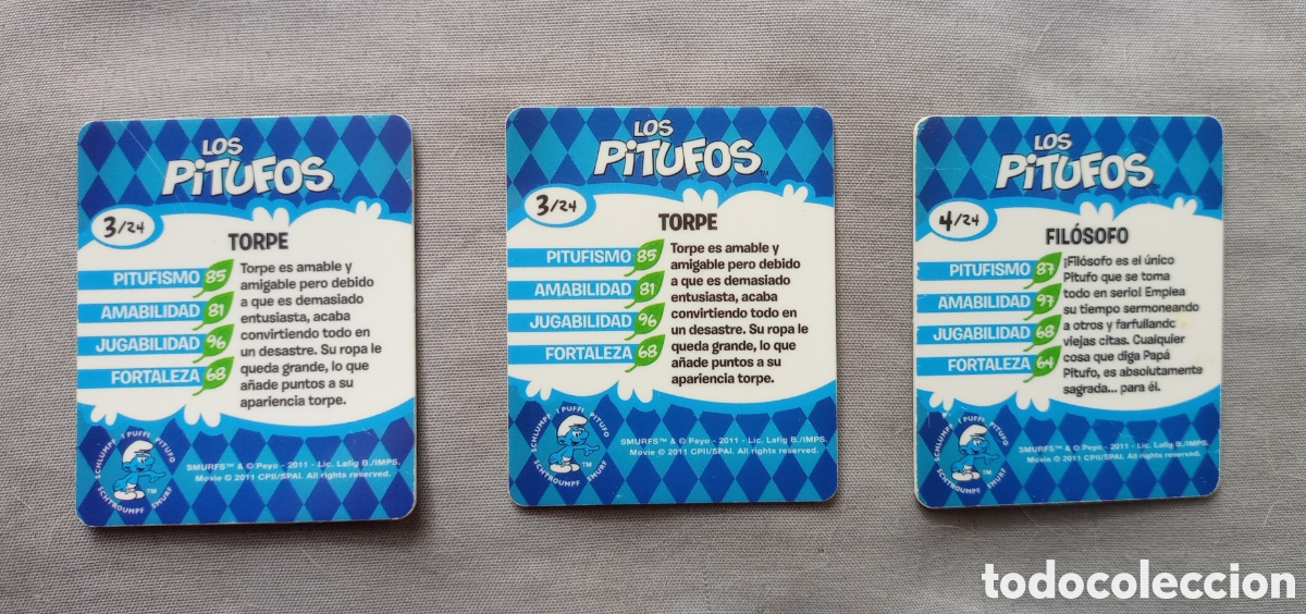 Coleccionismo cromos antiguos: Cromos en 3 D de los Pitufos. PEYO 2011 - Foto 4