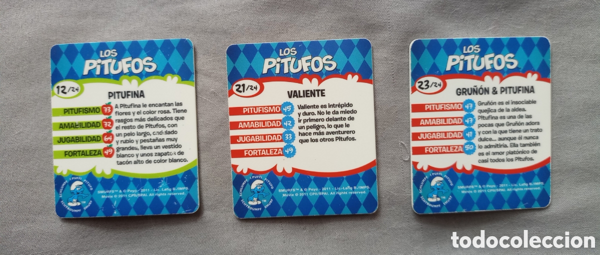 Coleccionismo cromos antiguos: Cromos en 3 D de los Pitufos. PEYO 2011 - Foto 8