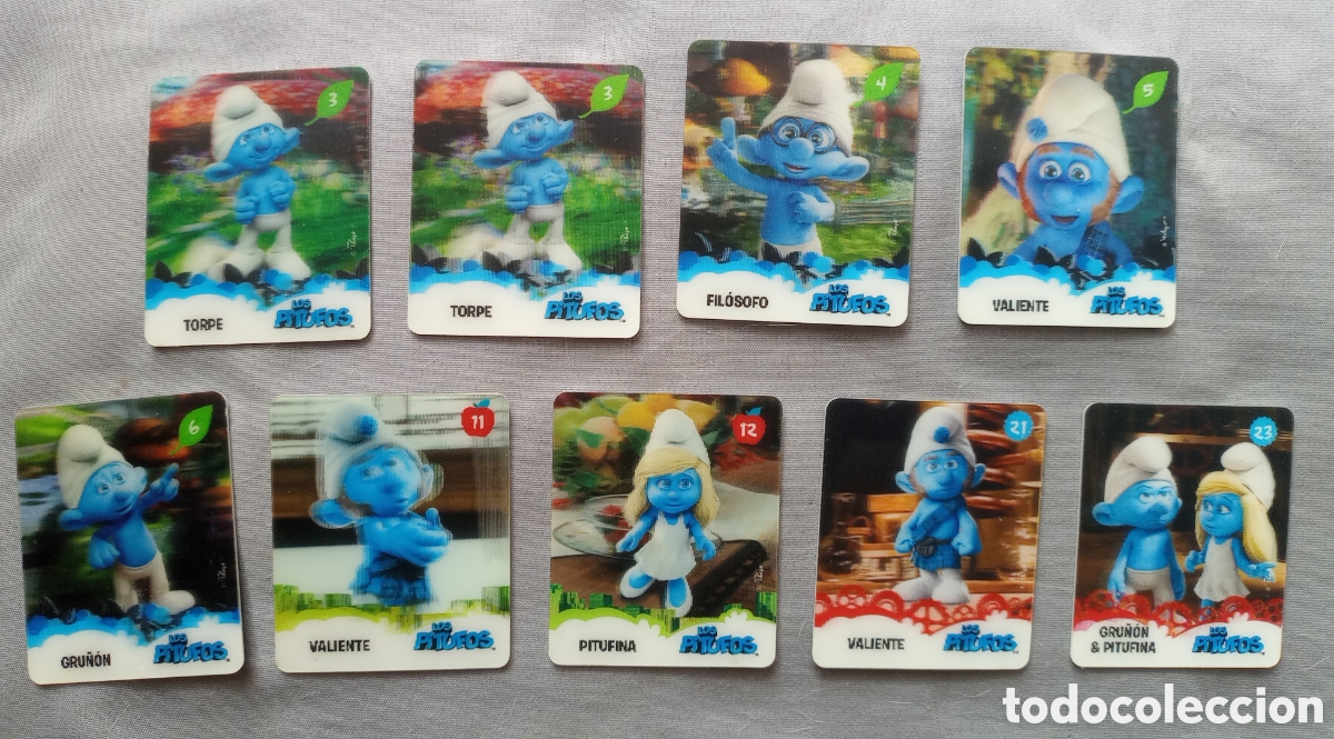 Coleccionismo cromos antiguos: Cromos en 3 D de los Pitufos. PEYO 2011 - Foto 1