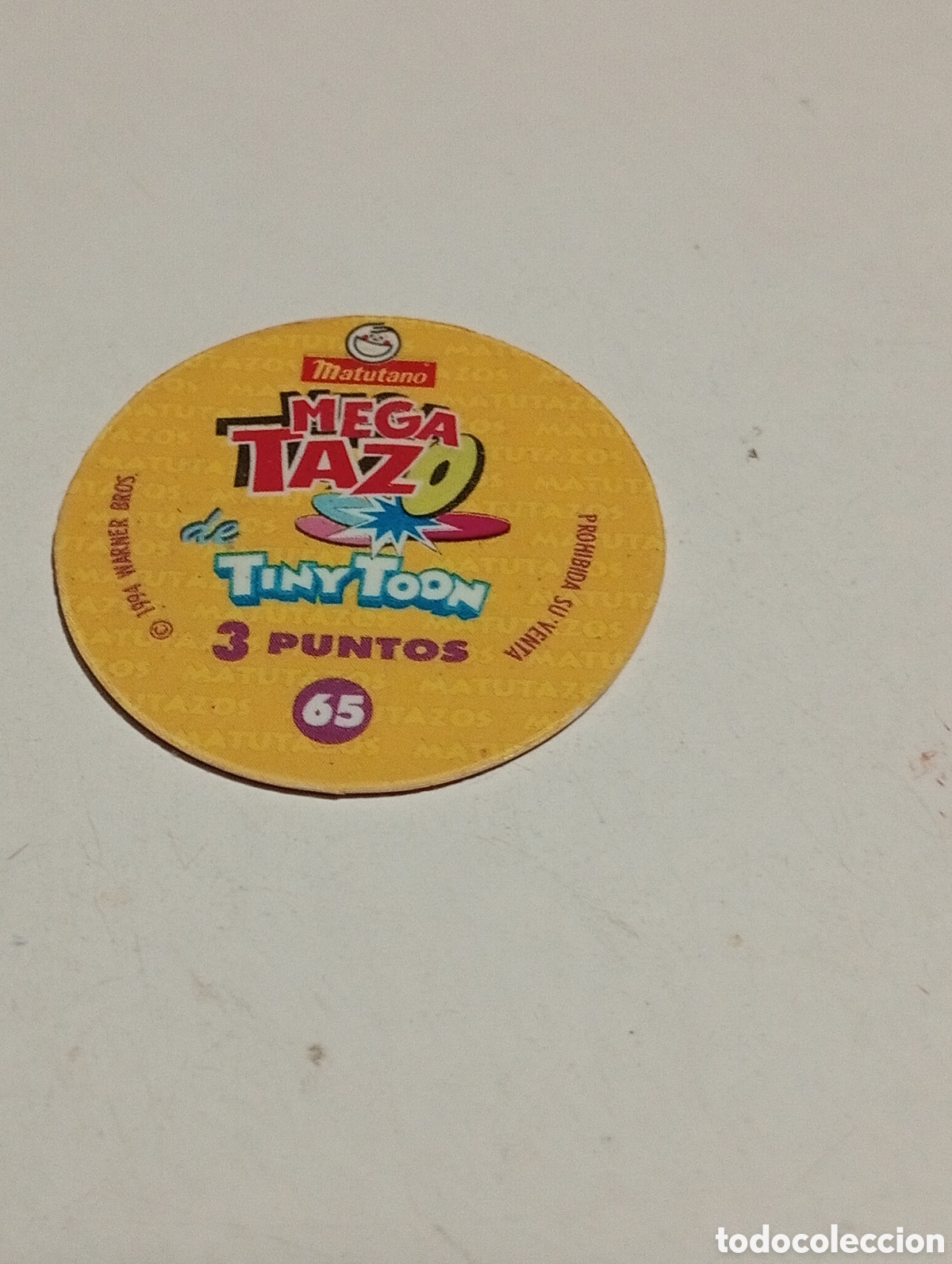 Coleccionismo cromos antiguos: MEGA tazo Tiny Toon Bugs Bunny - Foto 1