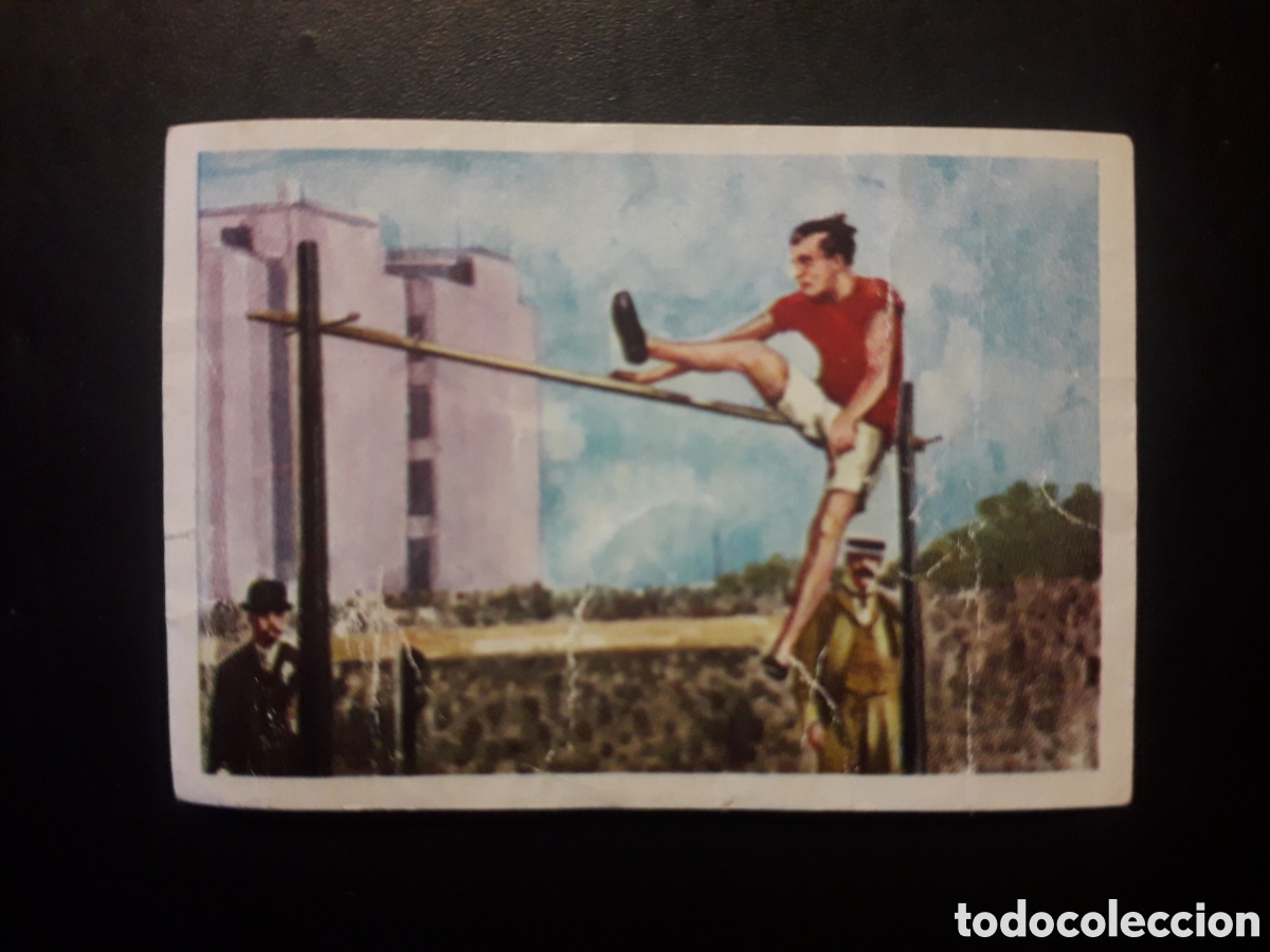 Coleccionismo cromos antiguos: SALTO DE ALTURA, LOS JUEGOS OL&Iacute;MPICOS N&deg; 22 NESTL&Eacute; 1964 SIN PEGAR, ARRUGAS PEDIDO M&Iacute;NIMO 3&euro;