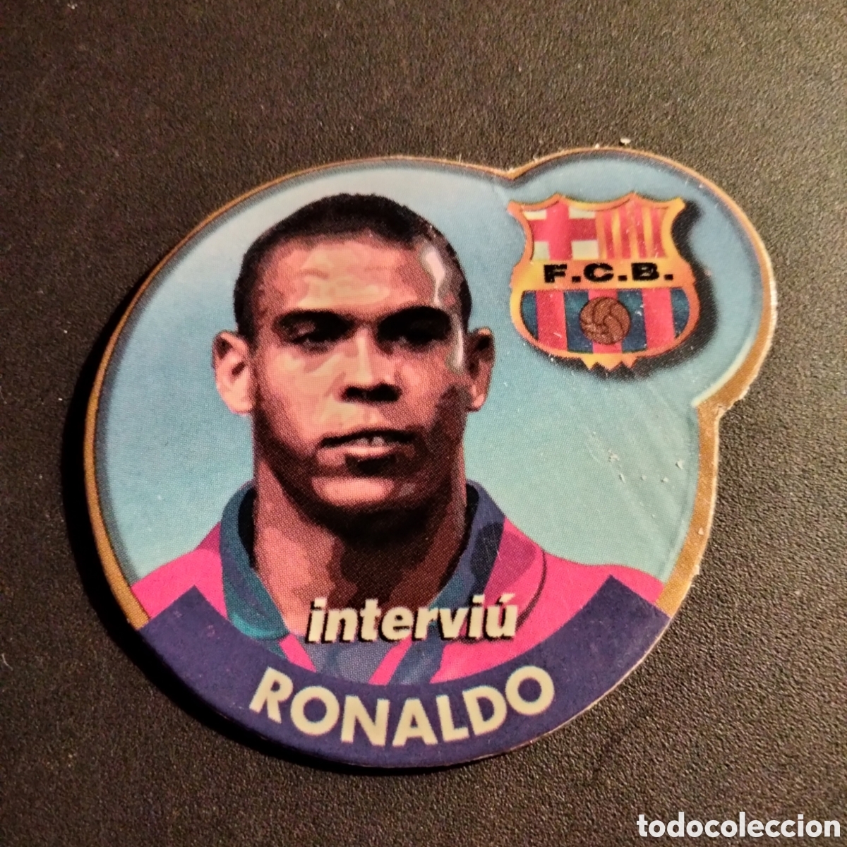 Coleccionismo cromos antiguos: RONALDO FC. BARCELONA IM&Aacute;N NEVERA ESTRELLAS DE LA LIGA 96-97 INTERVI&Uacute;.