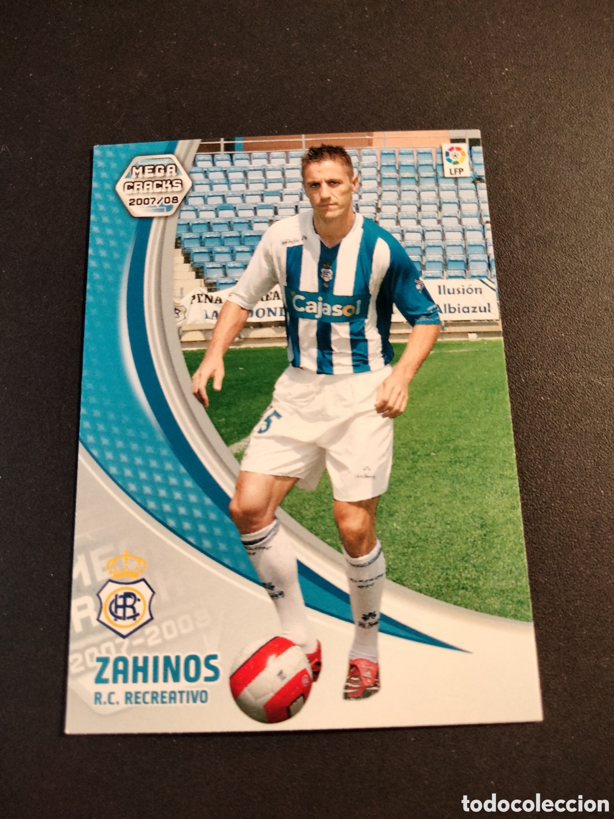 Sammeln alte Sammelbilder: ZAHINOS # 266 BIS RECREATIVO HUELVA NUEVA FICHA MEGACRACKS 2007/08 PANINI