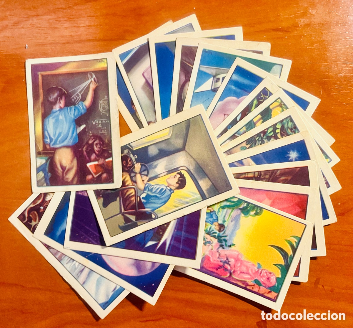 Coleccionismo cromos antiguos: COLECCI&Oacute;N LA FLECHA A&Eacute;REA, 19 CROMOS DE 22, (CHOCOLATES SOLSONA) - Foto 1