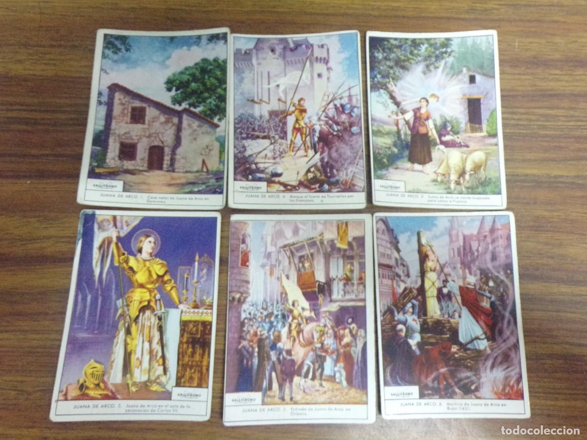 Coleccionismo cromos antiguos: serie completa de cromos gallicromos. Juana de Arco - Foto 1