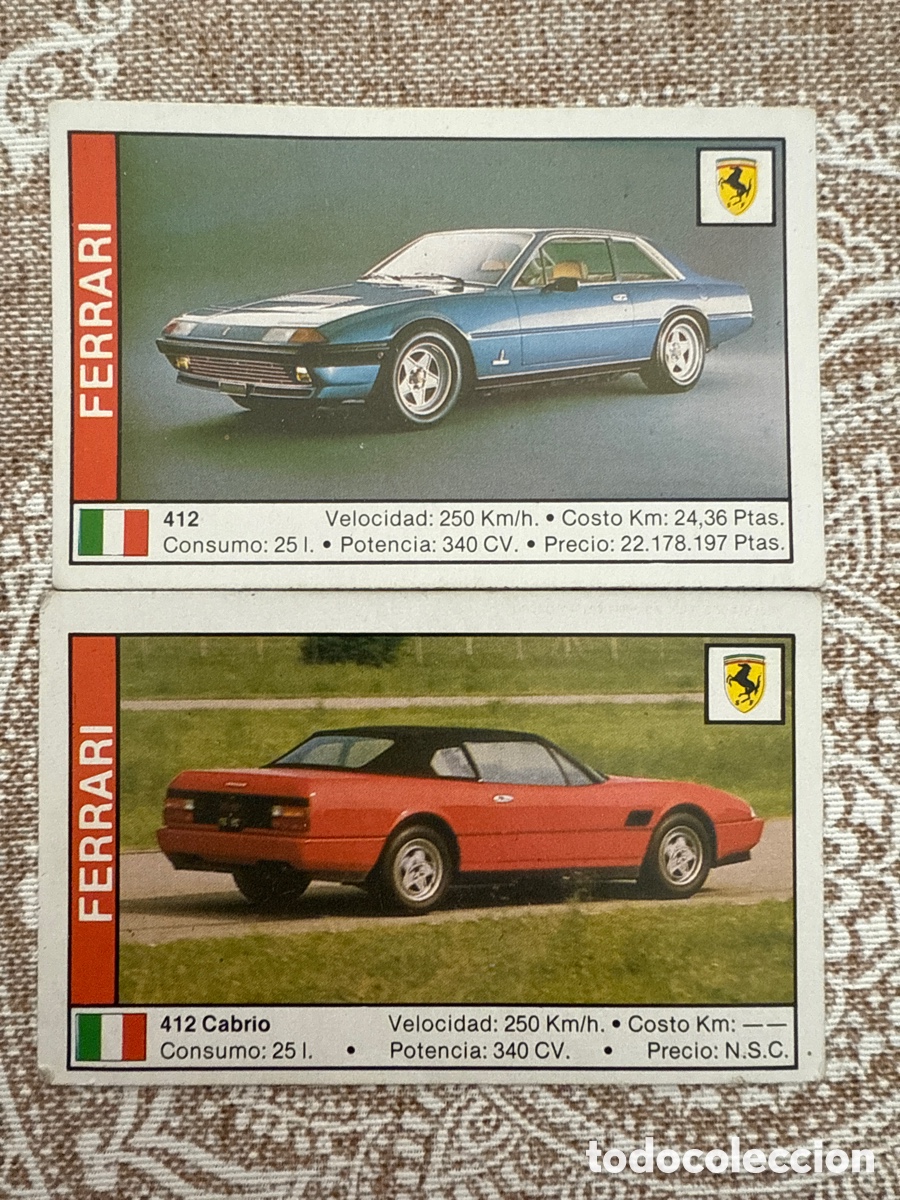 Coleccionismo cromos antiguos: CROMOS COCHES 89 2 x FERRARI - Foto 1