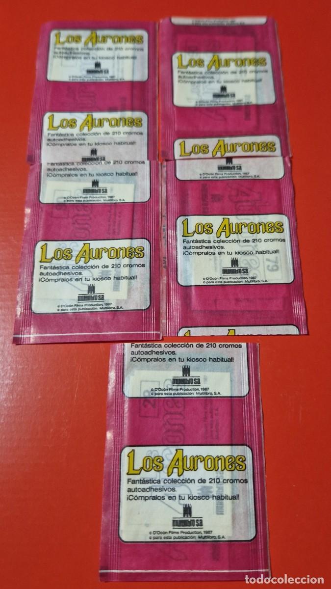 Coleccionismo cromos antiguos: LOTE DE 5 SOBRES DE CROMOS SIN ABRIR AURONES - Foto 2