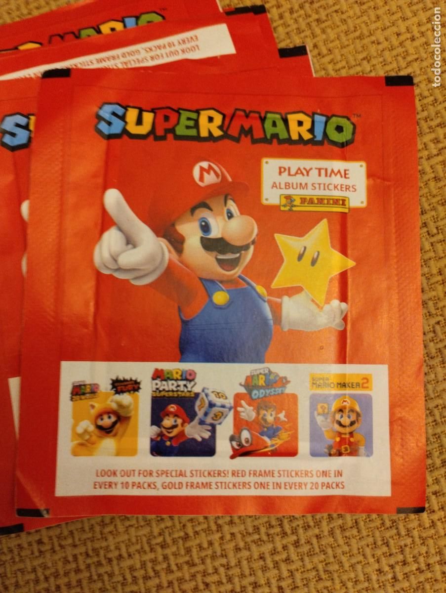 Coleccionismo cromos antiguos: Lote sobres Super Mario Panini - Foto 3