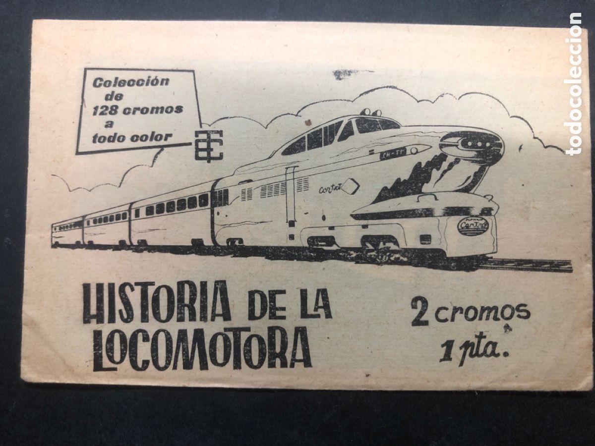 Collectionnisme Cartes &agrave; collectionner anciennes: SOBRE SIN ABRIR ALBUM HISTORIA DE LAS LOCOMOTORAS EDITORIAL TORAY CON CROMOS