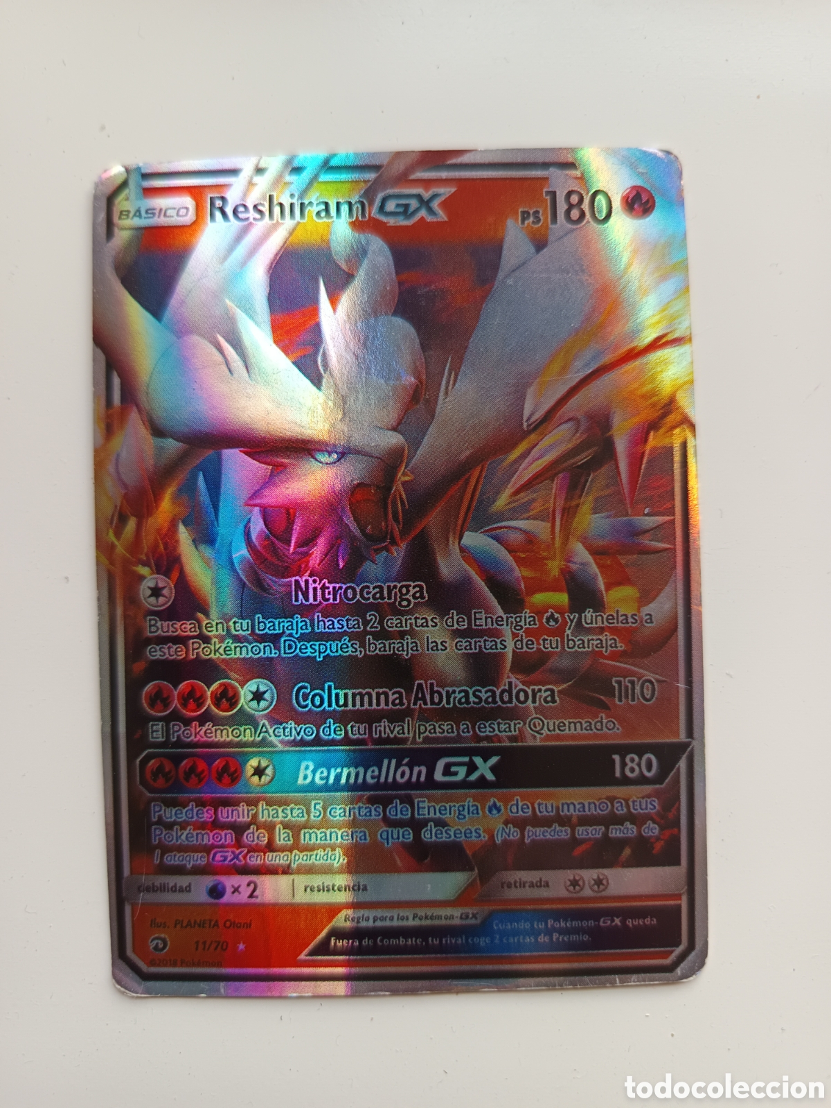 Coleccionismo cromos antiguos: Carta Pokemon Reshiram 180 - Foto 1