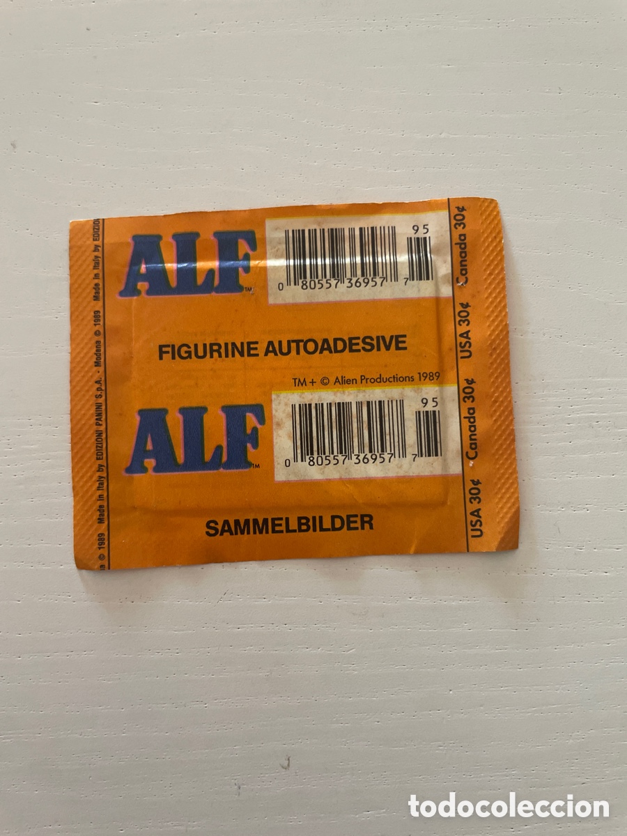 Coleccionismo cromos antiguos: Sobre de cromos sin abrir ALF - Foto 2