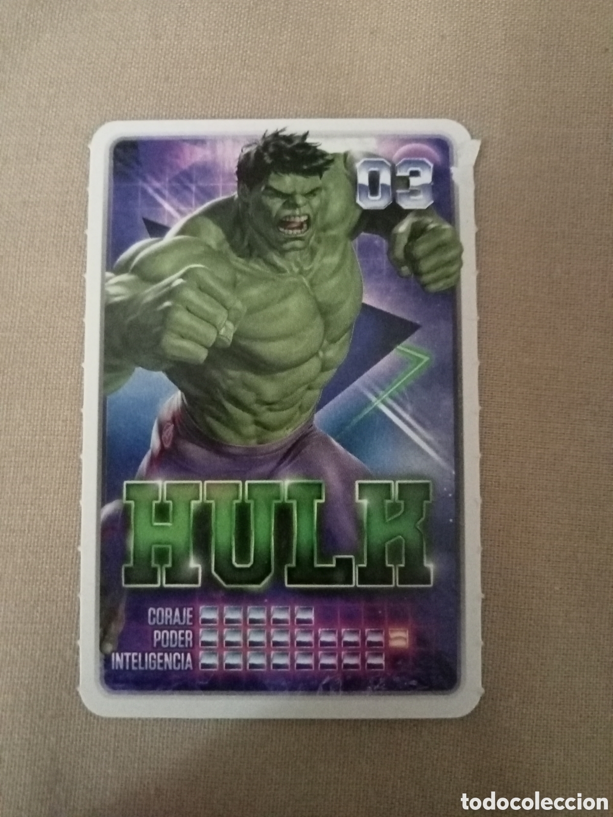 Coleccionismo cromos antiguos: Carta N&ordm; 3 MARVEL descubre tu poder HULK - Foto 1