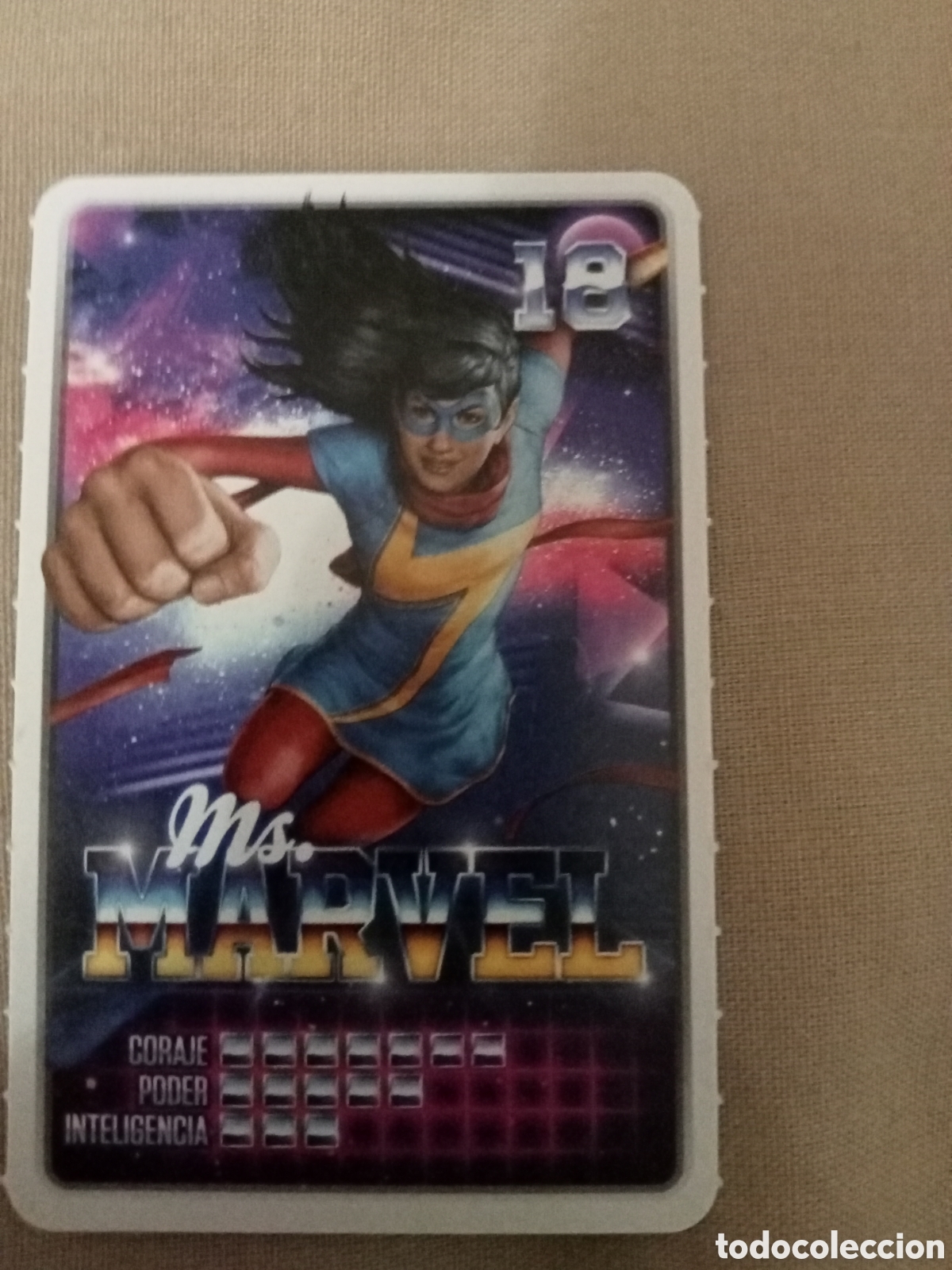 Coleccionismo cromos antiguos: Carta N&ordm; 18 MARVEL descubre tu poder MS MARVEL - Foto 1