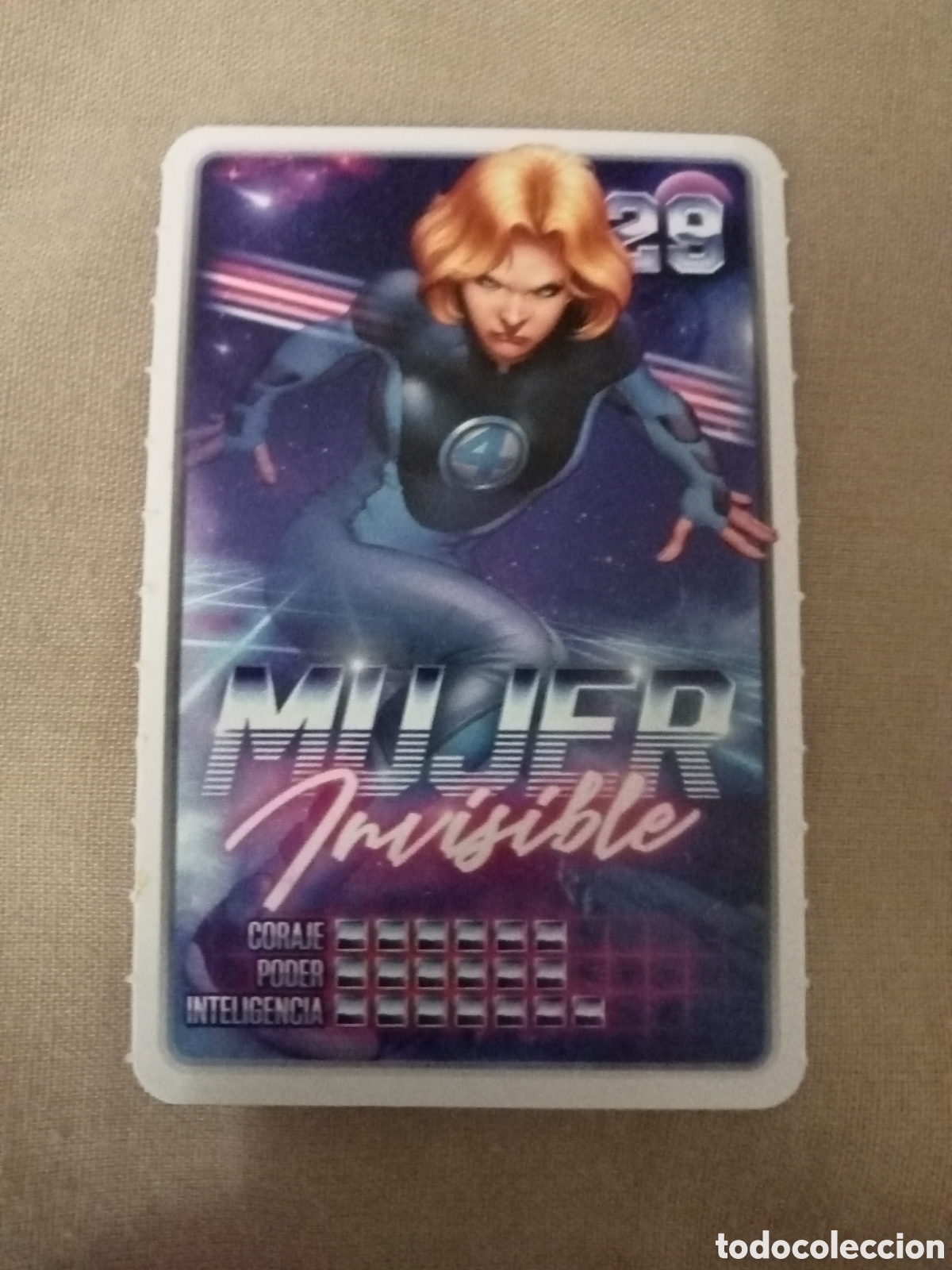 Coleccionismo cromos antiguos: Carta N&ordm; 29 MARVEL descubre tu poder MUJER INVISIBLE - Foto 1