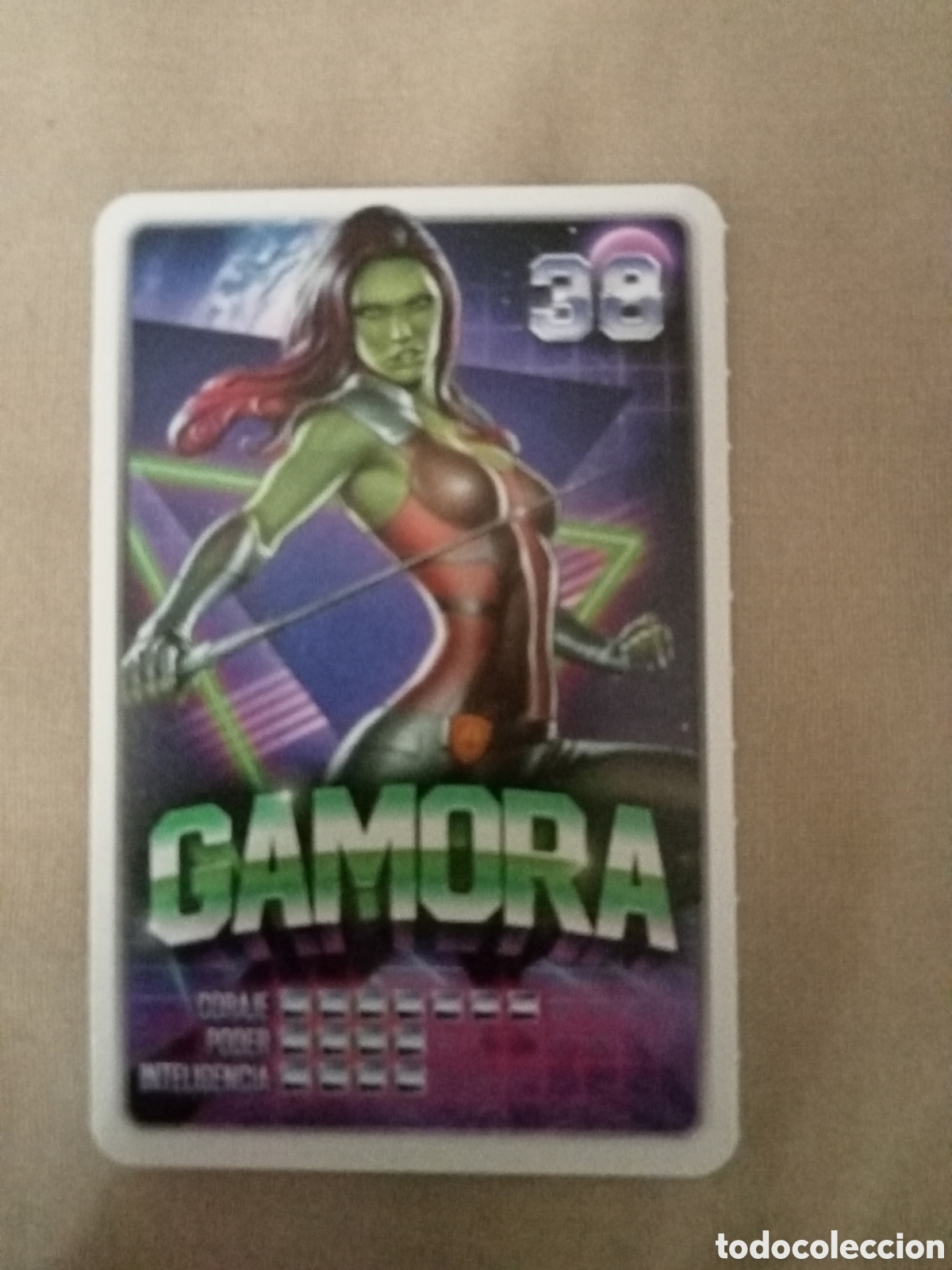 Coleccionismo cromos antiguos: Carta N&ordm; 38 MARVEL descubre tu poder GAMORA - Foto 1