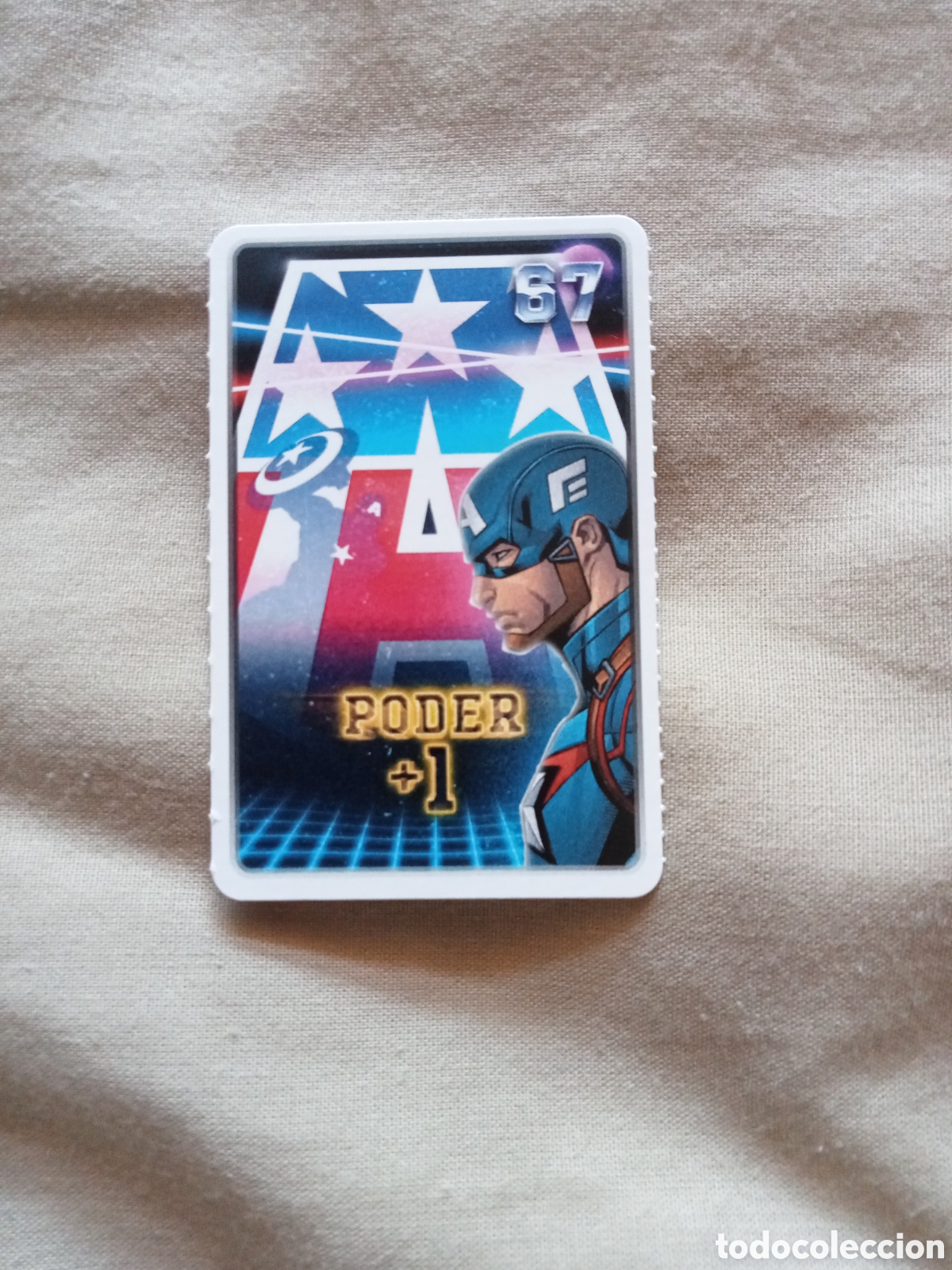 Coleccionismo cromos antiguos: Carta N&ordm; 67 MARVEL descubre tu poder CAPIT&Aacute;N AM&Eacute;RICA - Foto 1