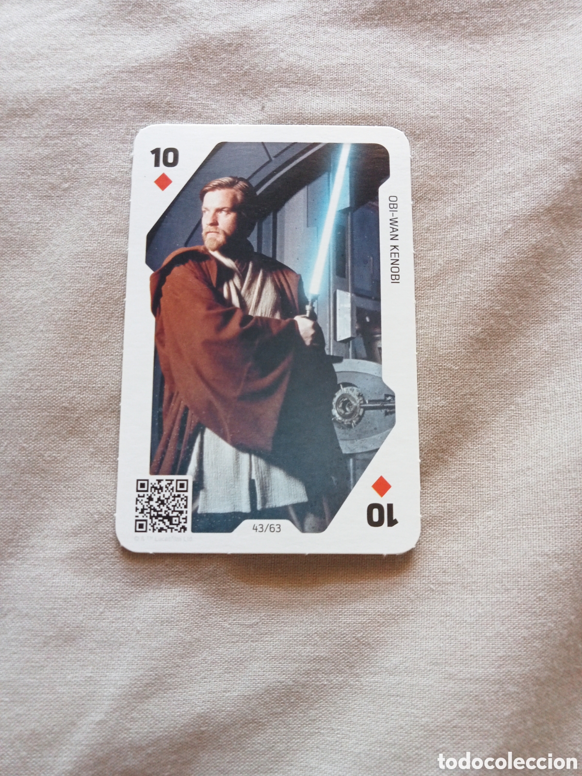 Collezionismo Figurine antiche: Carta Star Wars x Carrefour Poker Obi-Wan 10 de Diamantes
