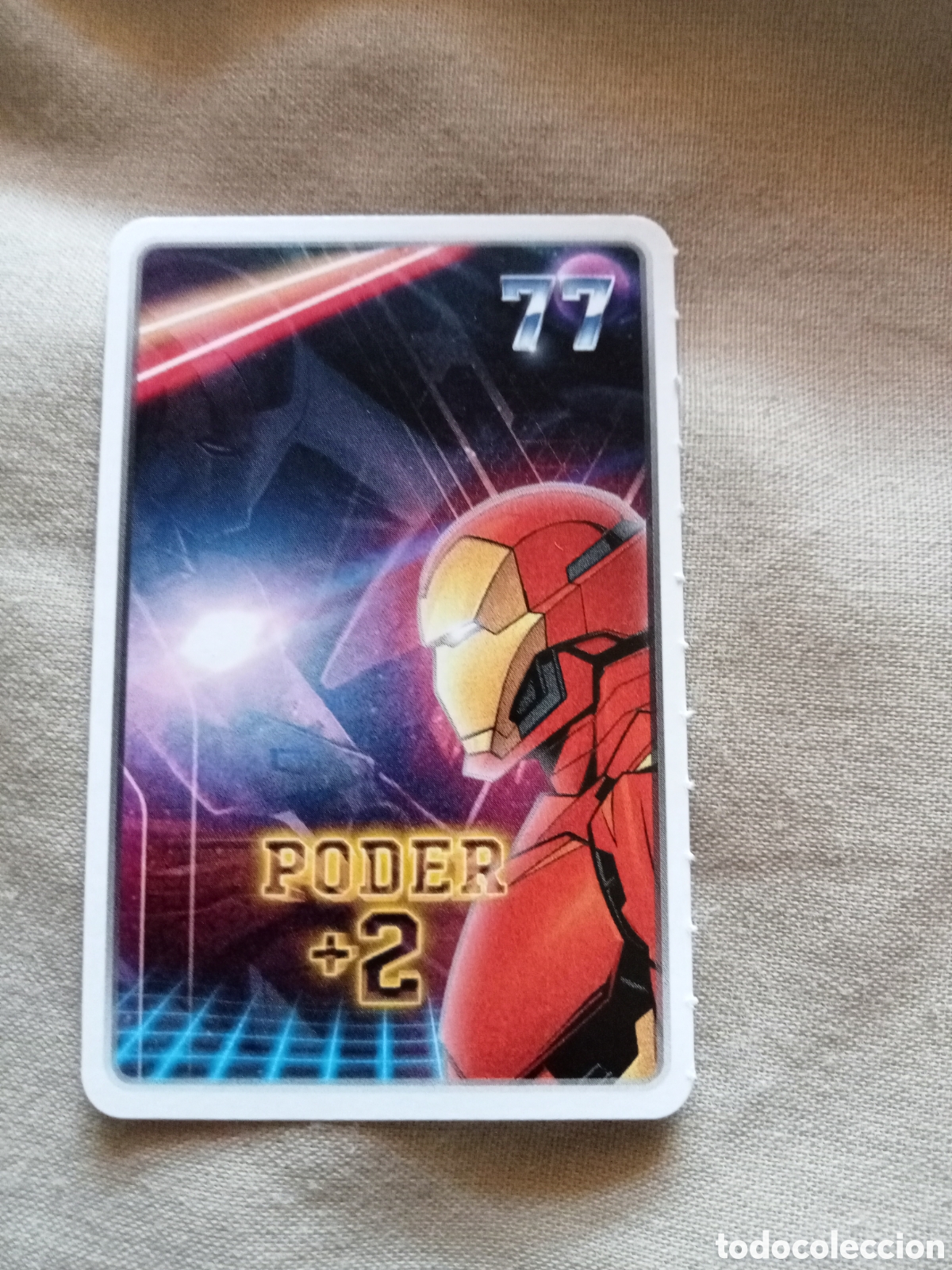 Coleccionismo cromos antiguos: Carta N&ordm; 77 MARVEL descubre tu poder IRON MAN - Foto 1