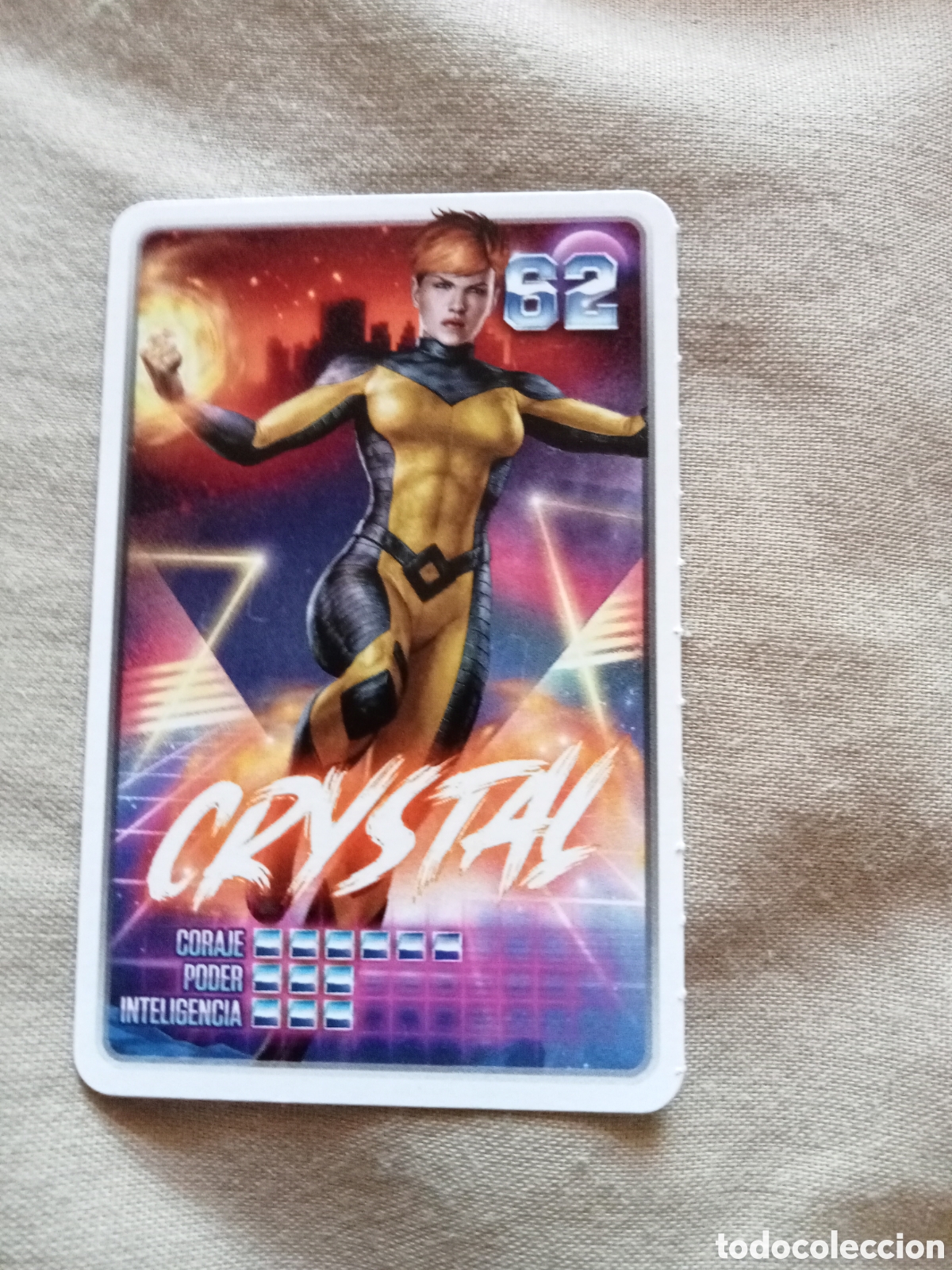 Coleccionismo cromos antiguos: Carta N&ordm; 62 MARVEL descubre tu poder CRYSTAL - Foto 1