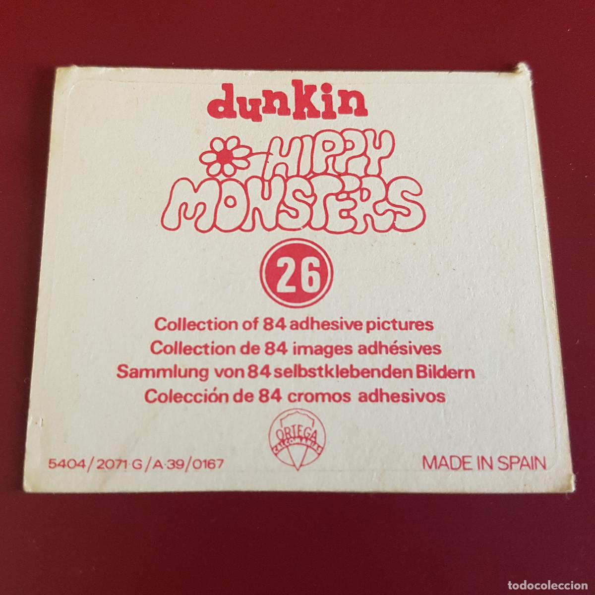 Coleccionismo cromos antiguos: DUNKIN - HIPPY MONSTERS - 26 - NUNCA PEGADO - Foto 2