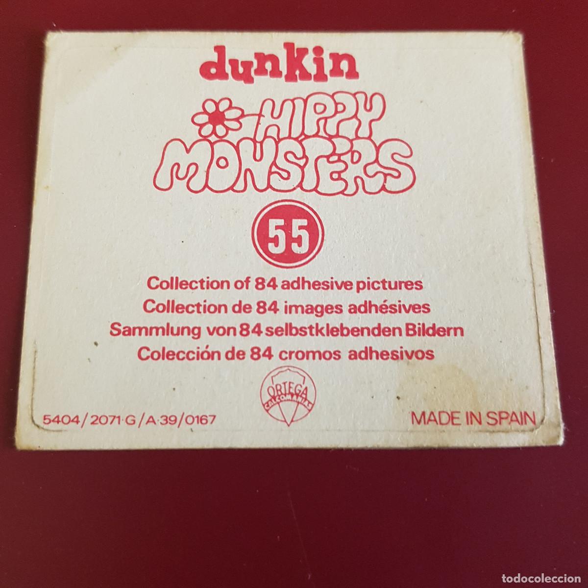 Coleccionismo cromos antiguos: DUNKIN - HIPPY MONSTERS - 55 - NUNCA PEGADO - Foto 2