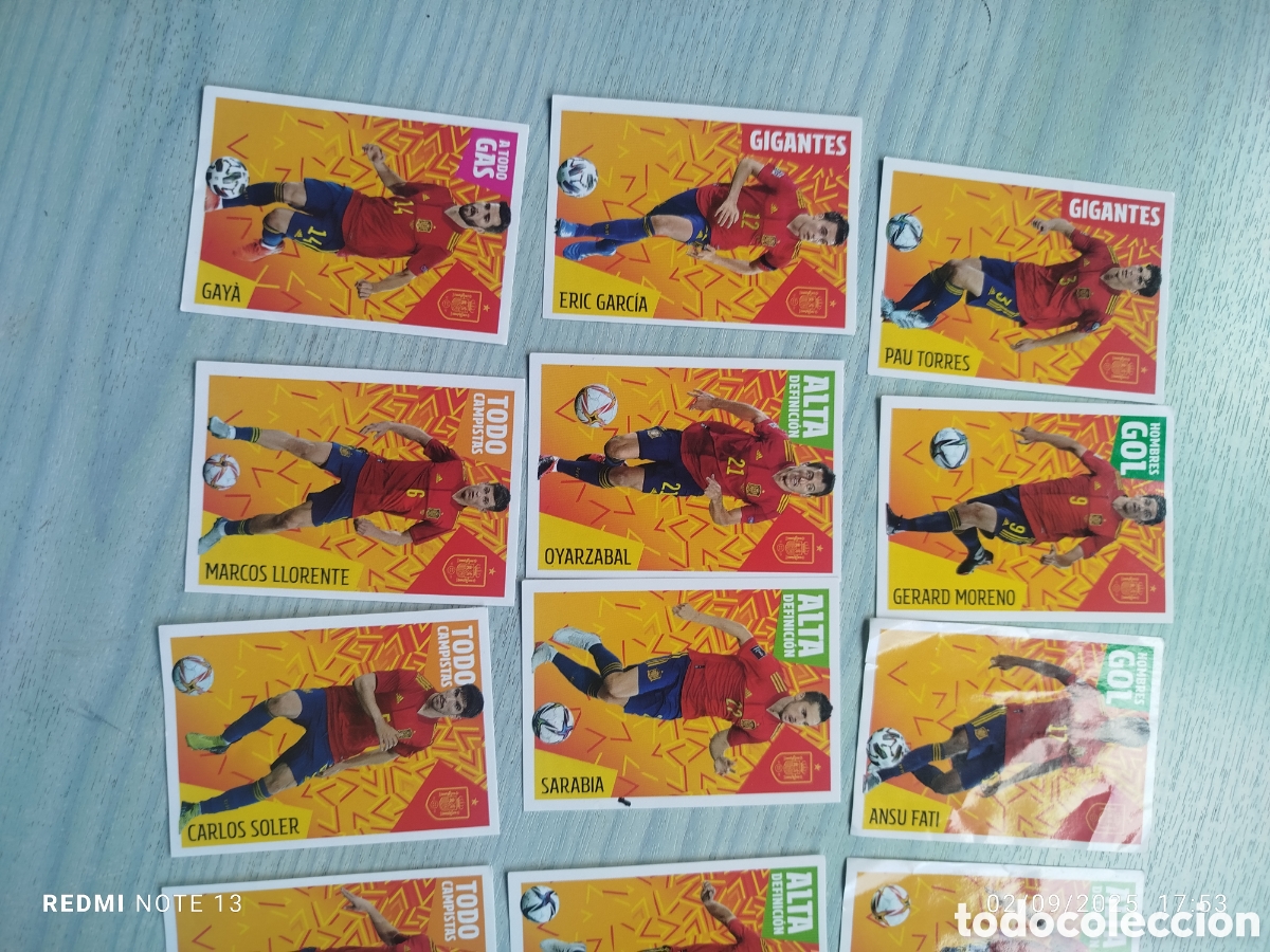 Coleccionismo cromos antiguos: Panini los &iacute;dolos de la roja 22 cromos - Foto 2