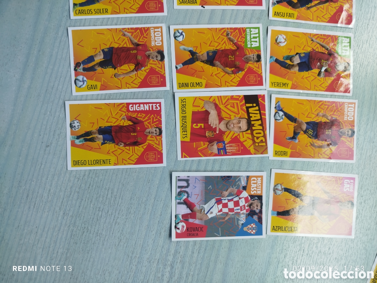 Coleccionismo cromos antiguos: Panini los &iacute;dolos de la roja 22 cromos - Foto 3