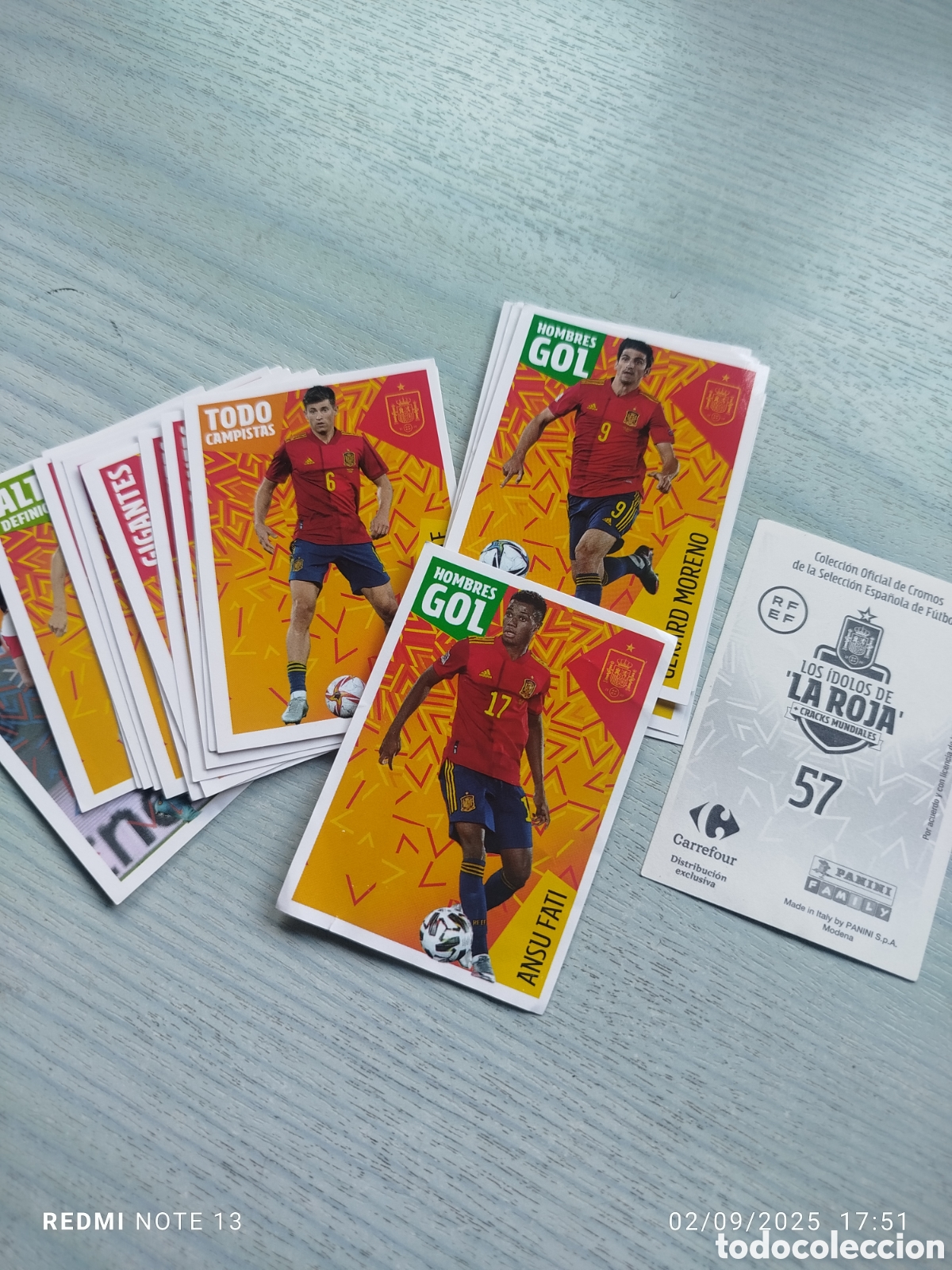 Collezionismo Figurine antiche: Panini los &iacute;dolos de la roja 22 cromos