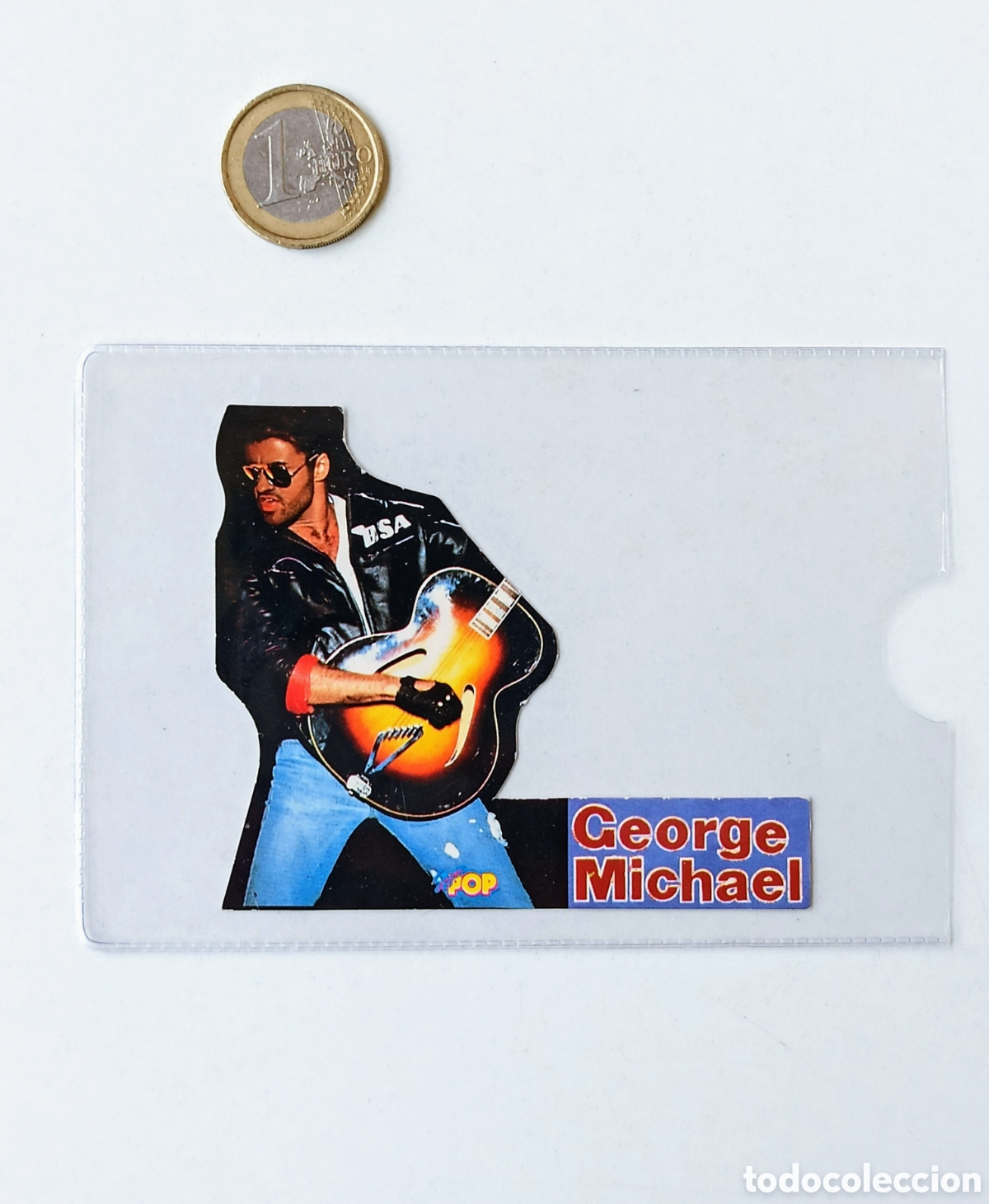 Coleccionismo cromos antiguos: GEORGE MICHAEL PEGATINA SUPER POP - Foto 1