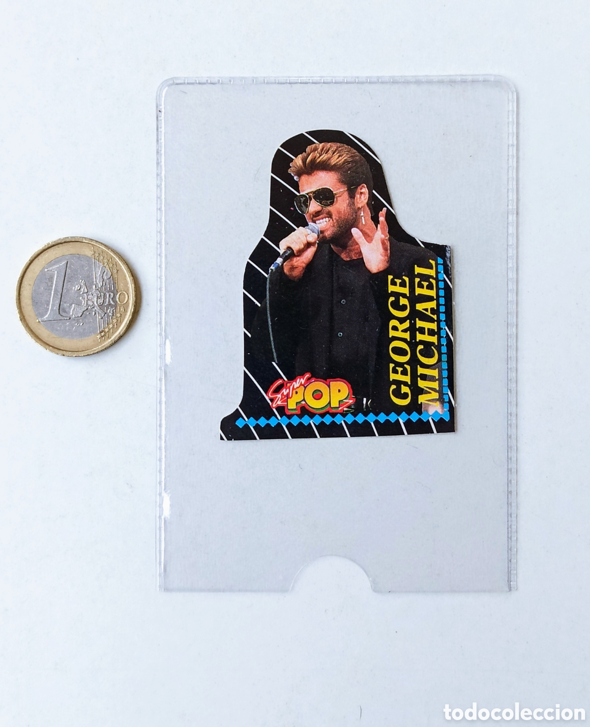 Coleccionismo cromos antiguos: GEORGE MICHAEL PEGATINA SUPER POP - Foto 1