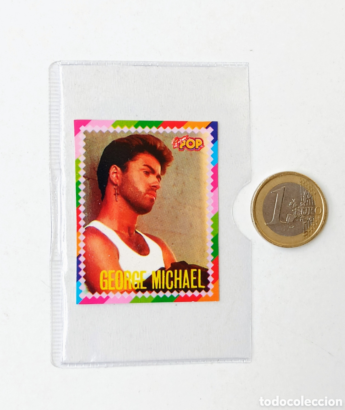 Coleccionismo cromos antiguos: GEORGE MICHAEL PEGATINA SUPER POP - Foto 1