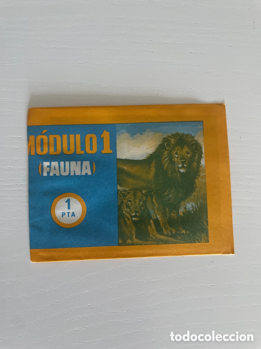 Coleccionismo cromos antiguos: Sobre de cromos sin abrir M&Oacute;DULO 1 FAUNA - Foto 1
