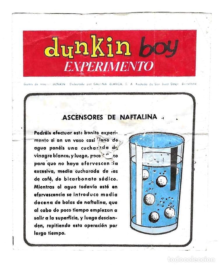 Coleccionismo cromos antiguos: DUNKIN BOY -- EXPERIMENTO - Foto 1