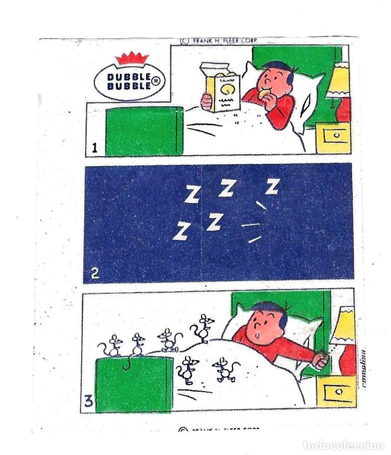 Coleccionismo cromos antiguos: DUBBLE BUBBLE -- COMIENDO EN LA CAMA... - Foto 1