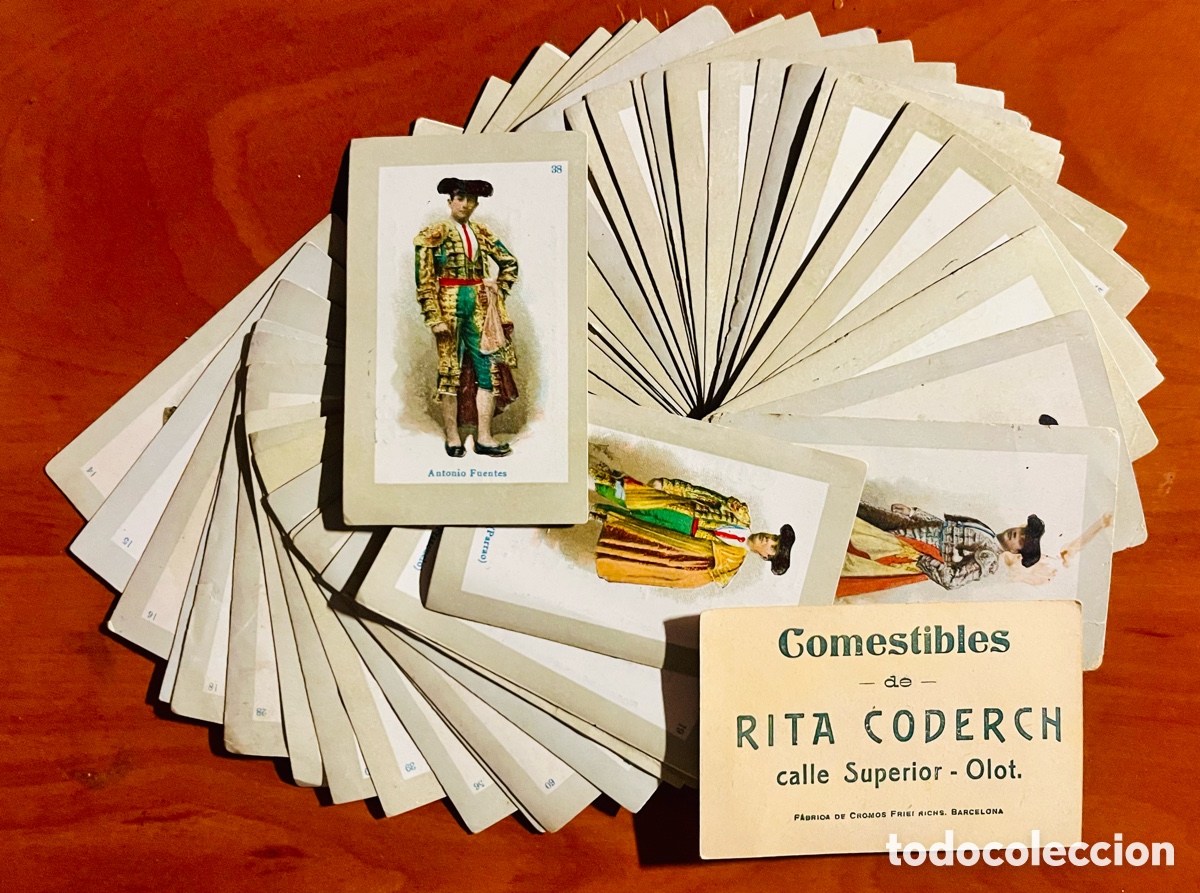 Coleccionismo cromos antiguos: COLECCI&Oacute;N TOREROS, 46 CROMOS, (COMESTIBLES DE RITA CODERCH), ESCASA!!! - Foto 1